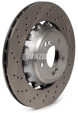 Rear left brake disc (370x24mm) M perforated (OEM)