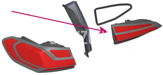 Taillight left, inner U06 // vehicles without adaptive headlights