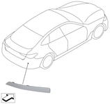 Rear bumper reflector lens right G26/G26 LCI M-Packet bumper