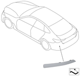 Rear bumper reflector lens left G26/G26 LCI M-Packet bumper