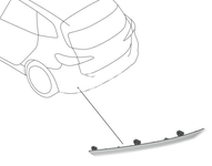 Rear bumper reflector lens left U06 standard bumper