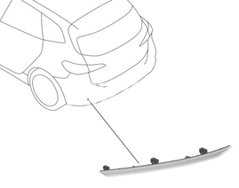 Rear bumper reflector lens left U06 standard bumper (OEM)