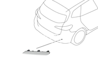 Rear bumper reflector lens right U06 M-Packet bumper
