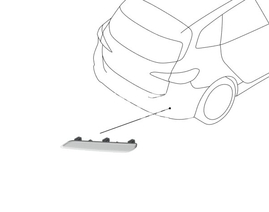 Rear bumper reflector lens right U06 M-Packet bumper (OEM)
