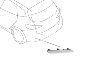 Rear bumper reflector lens left U06 M-Packet bumper