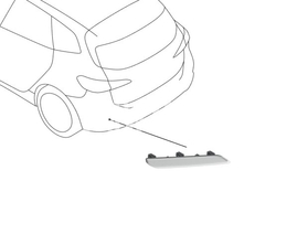 Rear bumper reflector lens left U06 M-Packet bumper (OEM)