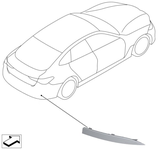 Rear bumper reflector lens right G26/G26 LCI standard bumper