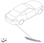 Rear bumper reflector lens right G22/G22 LCI/G23/G23 LCI standard bumper