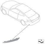 Rear bumper reflector lens left G22/G22 LCI/G23/G23 LCI standard bumper