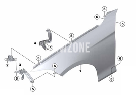 Front fender left F32 LCI, F33 LCI, F36 LCI (OEM)
