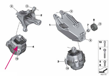 Engine mount hydraulic right 30d, 40d B57X B57Y