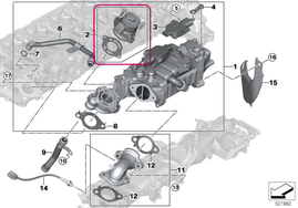 EGR control valve B57P B57R B57X B57Y XD5T (OEM)