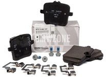Rear brake pads (398x28mm diameter) - 4 guide shims
