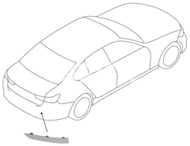 Rear bumper reflector lens right G20 M-Packet bumper (OEM)