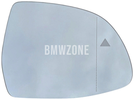 Outside mirror glass right Gx series X3/X4, X5/X6, X7, XM passenger side // with automatic dimming+with a blind-spot vehicle warning (OEM)