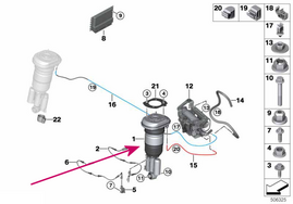 Rear shock absorber right G31/G31 LCI (sport M chassis + air chassis) (OEM)