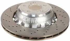 Rear left brake disc (385x24mm) M perforated (OEM)