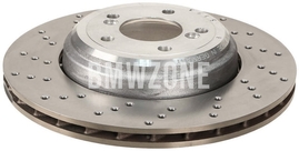 Rear left brake disc (350x24mm) M perforated (OEM)