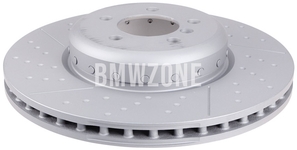 Rear brake disc (345x24mm) M-Performance perforated / 185mm brake drum