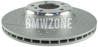 Rear brake disc (345x24mm) M-Performance perforated / 161mm brake drum