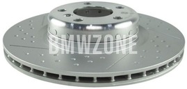 Rear brake disc (345x24mm) M-Performance perforated / 161mm brake drum (OEM)
