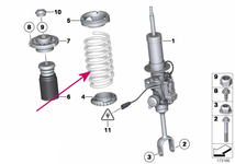 Front suspension spring (adaptive chassis) // 01.07.2012-