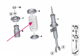 Front suspension spring (standard chassis) // 26.04.2011-16.10.2011 (OEM)