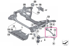 Front control arm left rear Fx series 1,2,3,4
