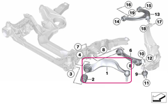 Front control arm xDrive left front Fx series 5,6