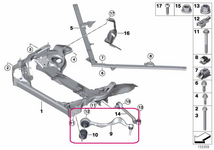 Front control arm left front Ex series 1,3, Z4 E89