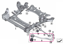 Front control arm right front X3 F25, X4 F26 (OEM)