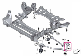 Front control arm ball joint (front arm) X3 F25, X4 F26 (OEM)