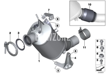 Diesel particulate filter (DPF) Fx 18d, 20d, 25d N47N  N47S1 // EU6 EURO6