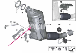 Diesel particulate filter (DPF) Fx 14d, 16d, 18d, 20d, 25d B37 B47 // EU6 EURO6 (OEM)