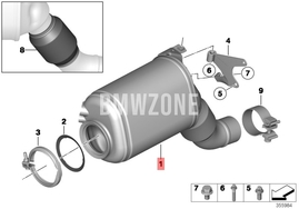 RP Dieselpartikelfilter BMW 18308511143 // EU5 EURO5 (OEM)