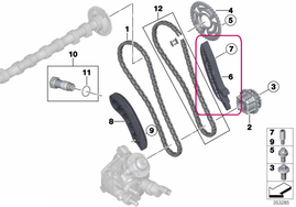 Timing chain guide rail BMW 11317797899 (OEM)
