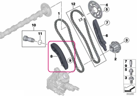 Timing chain tensioner guide BMW 11317797898 (OEM)