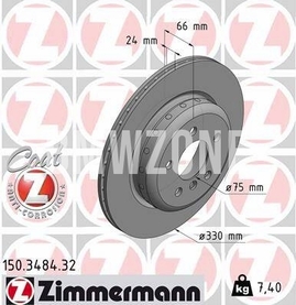 Rear brake disc (330x20mm)