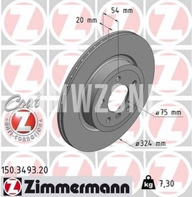 Rear brake disc (324x20mm)