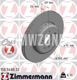 Rear brake disc (345x24mm)