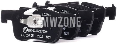 Front brake pads (300x22mm diameter)