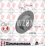 Rear brake disc (280x10mm) perforated