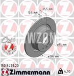 Rear brake disc (296x10,5mm)