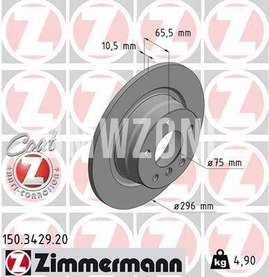 Rear brake disc (296x10,5mm)