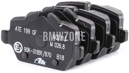 Rear brake pads (280x10mm / 296x10,5mm diameter)