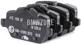 Rear brake pads (280x10mm / 296x10,5mm diameter)