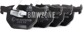 Rear brake pads (336x22mm diameter)