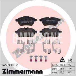 Rear brake pads (300x20mm diameter)