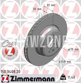 Front brake disc (348x30mm)