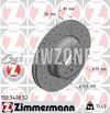 Front brake disc (348x30mm) perforated